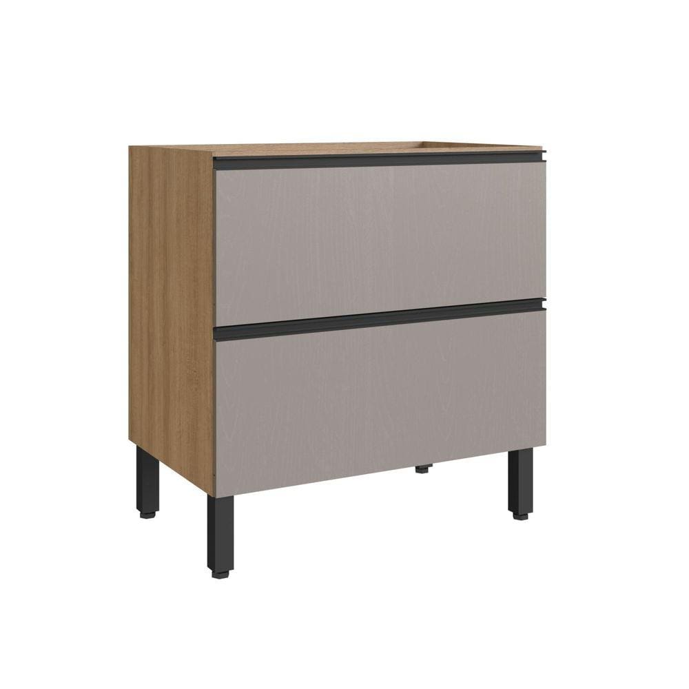 Balcão para Cozinha 80cm 2 Portas Montana/Fumê