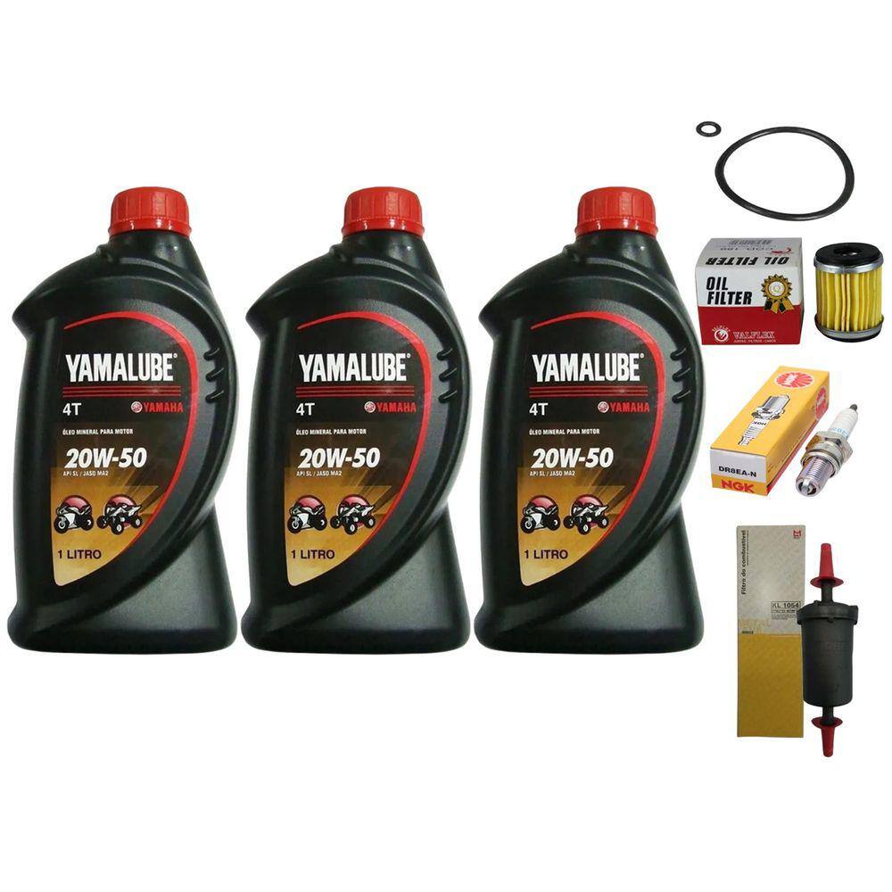 Kit Filtros Oleo E Combustivel, Vela Oleo Fazer 250 15 Á 22
