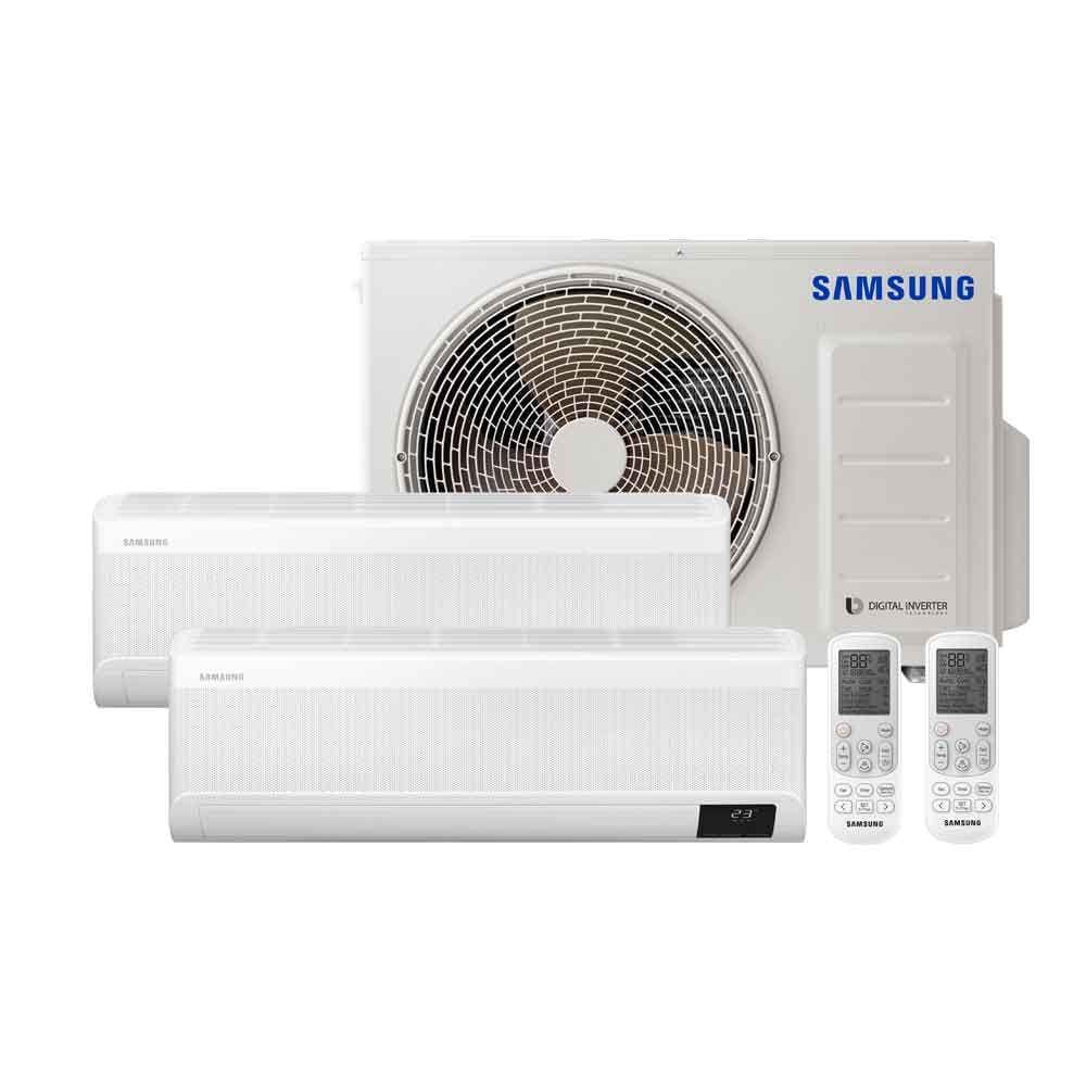 Ar Condicionado Multi Bi Split Samsung Wind Free 18000 BTUs (2x9000) Quente/Frio Inverter 220V