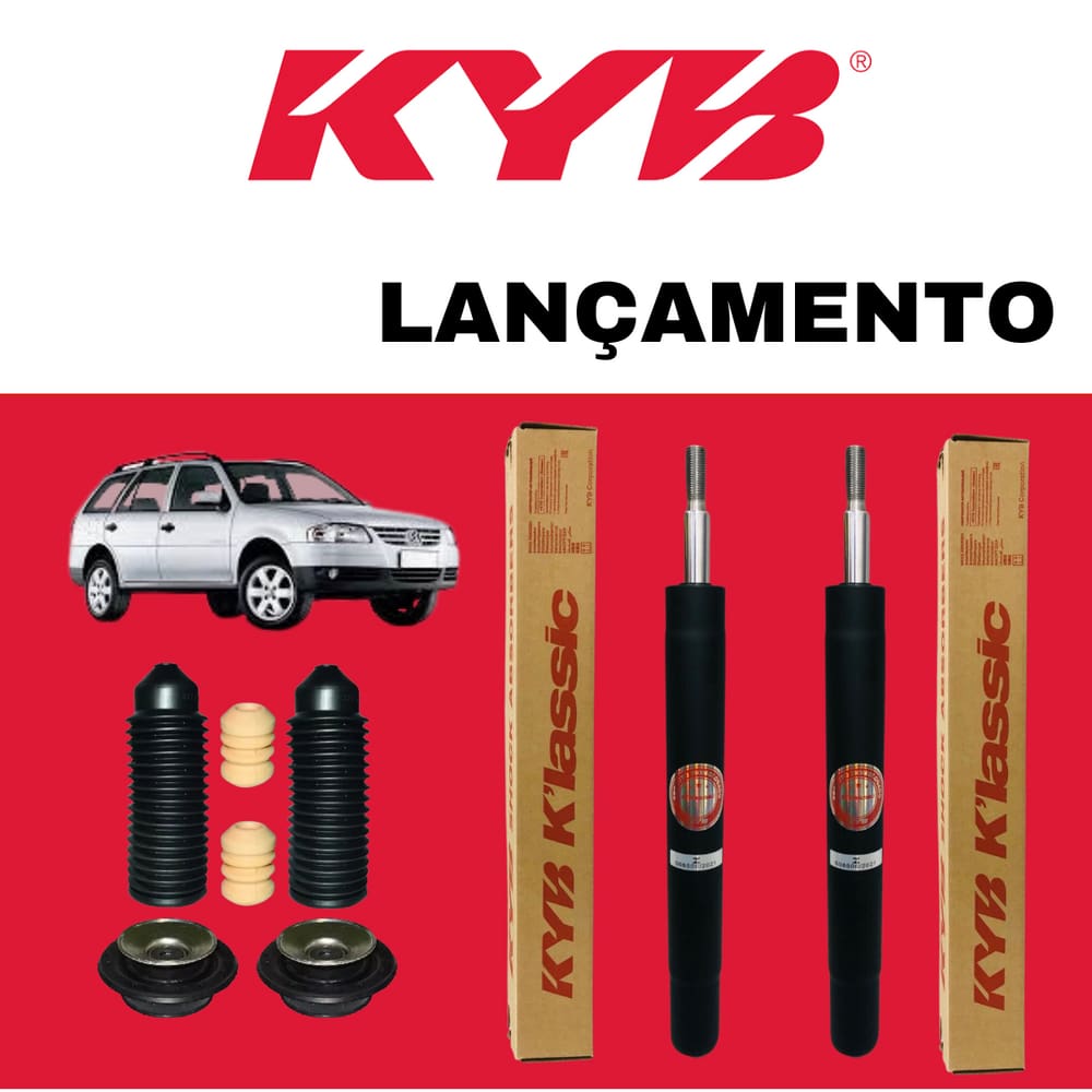Par Amortecedor Dianteiro Kayaba Linha Klassic + Kit Batente Vw Parati G2 G3 G4 1988 A 2013