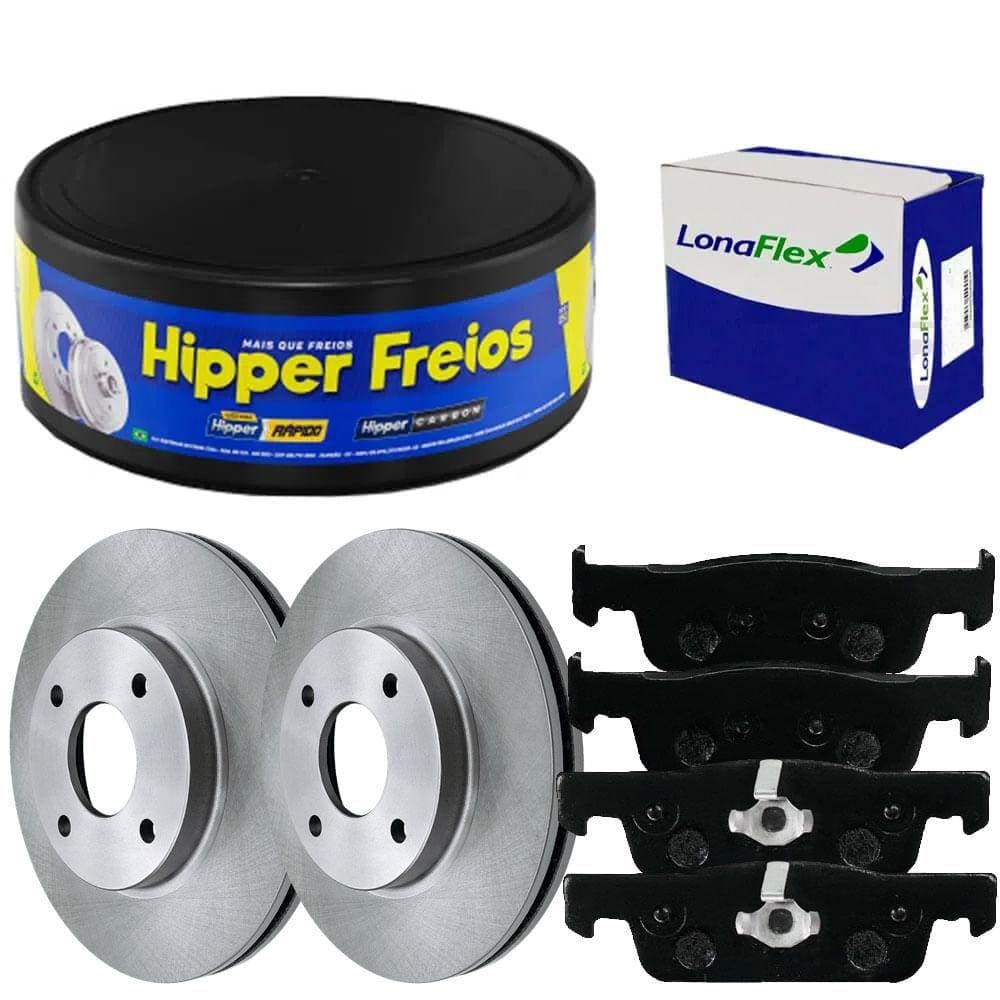 Kit Pastilha Disco Diant Ventilado Sandero 1.0 1.6 14 a 20