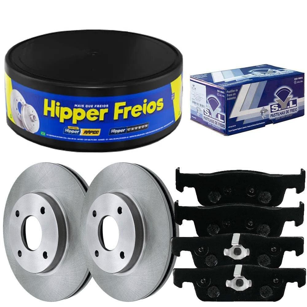 Kit Pastilha Disco Diant Ventilado Sandero 1.0 1.6 14 a 20