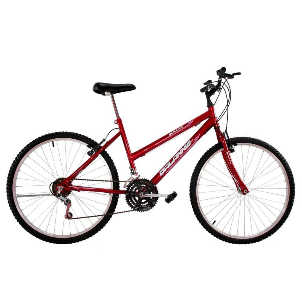 Bicicleta Feminina Aro 24 18V Dalia Cor Vermelha