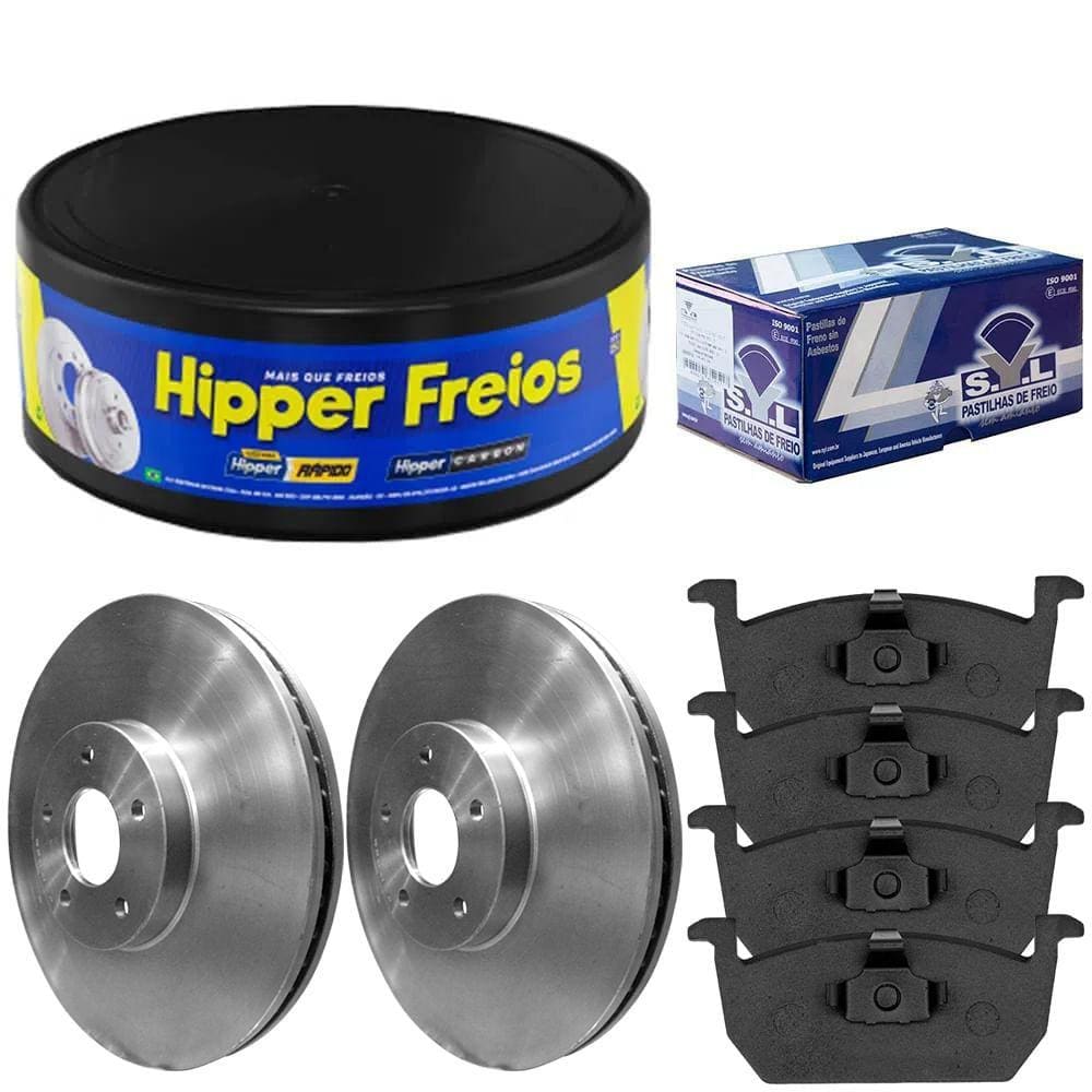 Kit Pastilha Disco Dianteiro Ventilado T-Cross 2019 a 2023