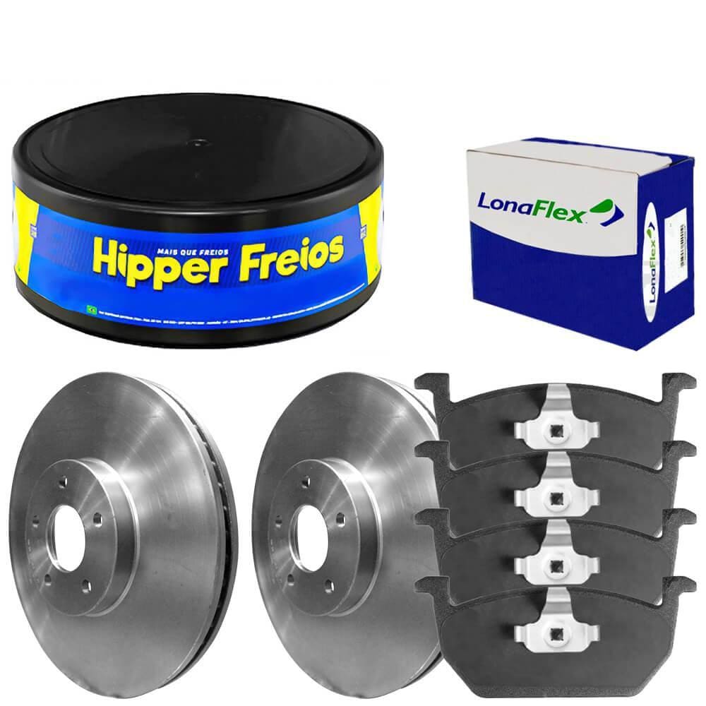 Kit Pastilha Disco Dianteiro T-Cross Hipper Freios Lonaflex