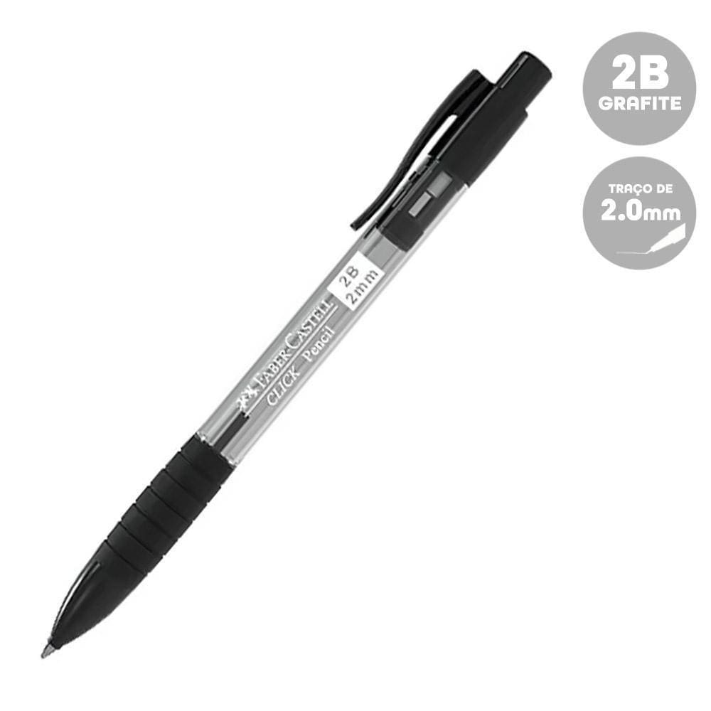 Lapiseira 2.0Mm Preta Poly Click Faber Castell