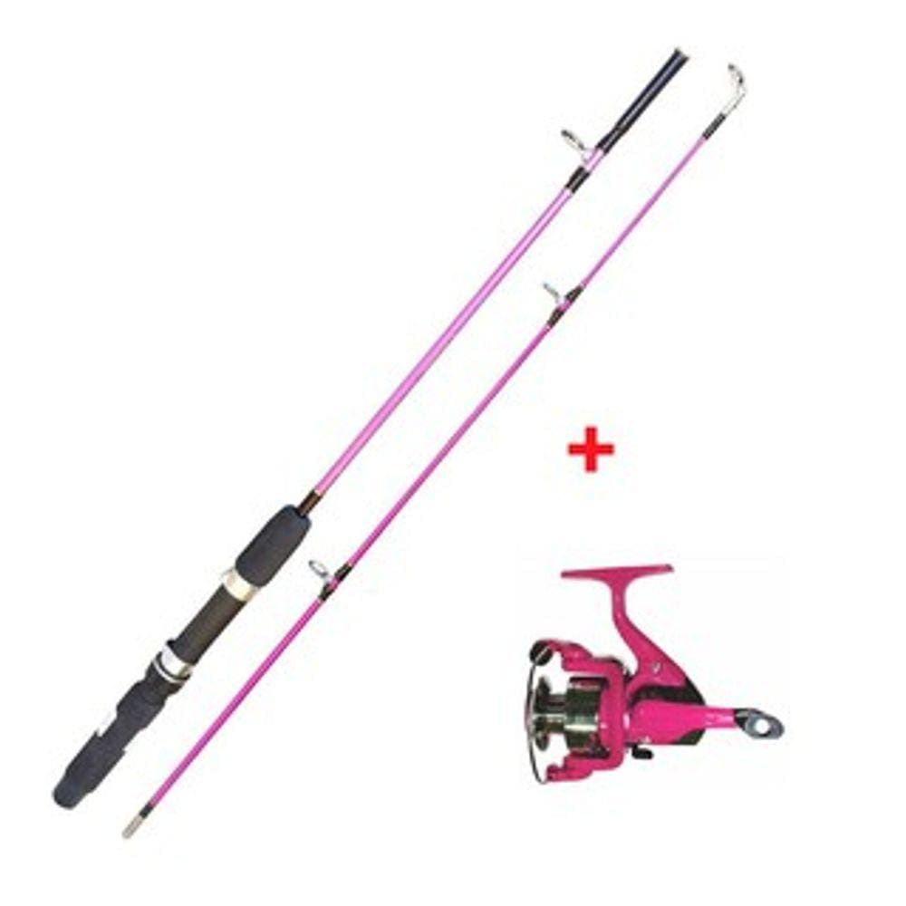 Kit Pescaria Vara Pesca Pescaria Feminina 15lbs + Molinete Neutron 10 Rosa
