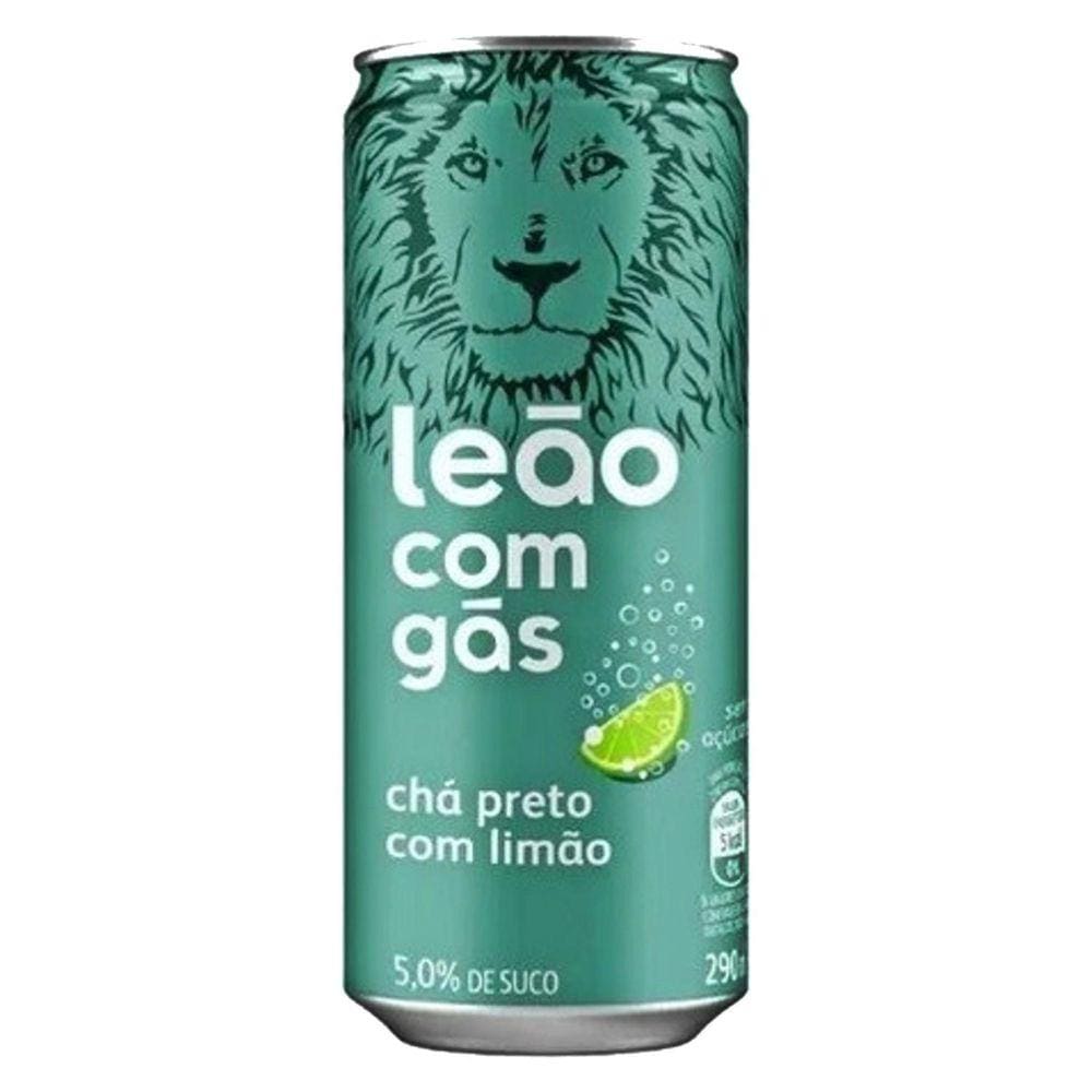 Chá Preto Com Limão Com Gás Leão Iced Tea 290Ml 6 Latas