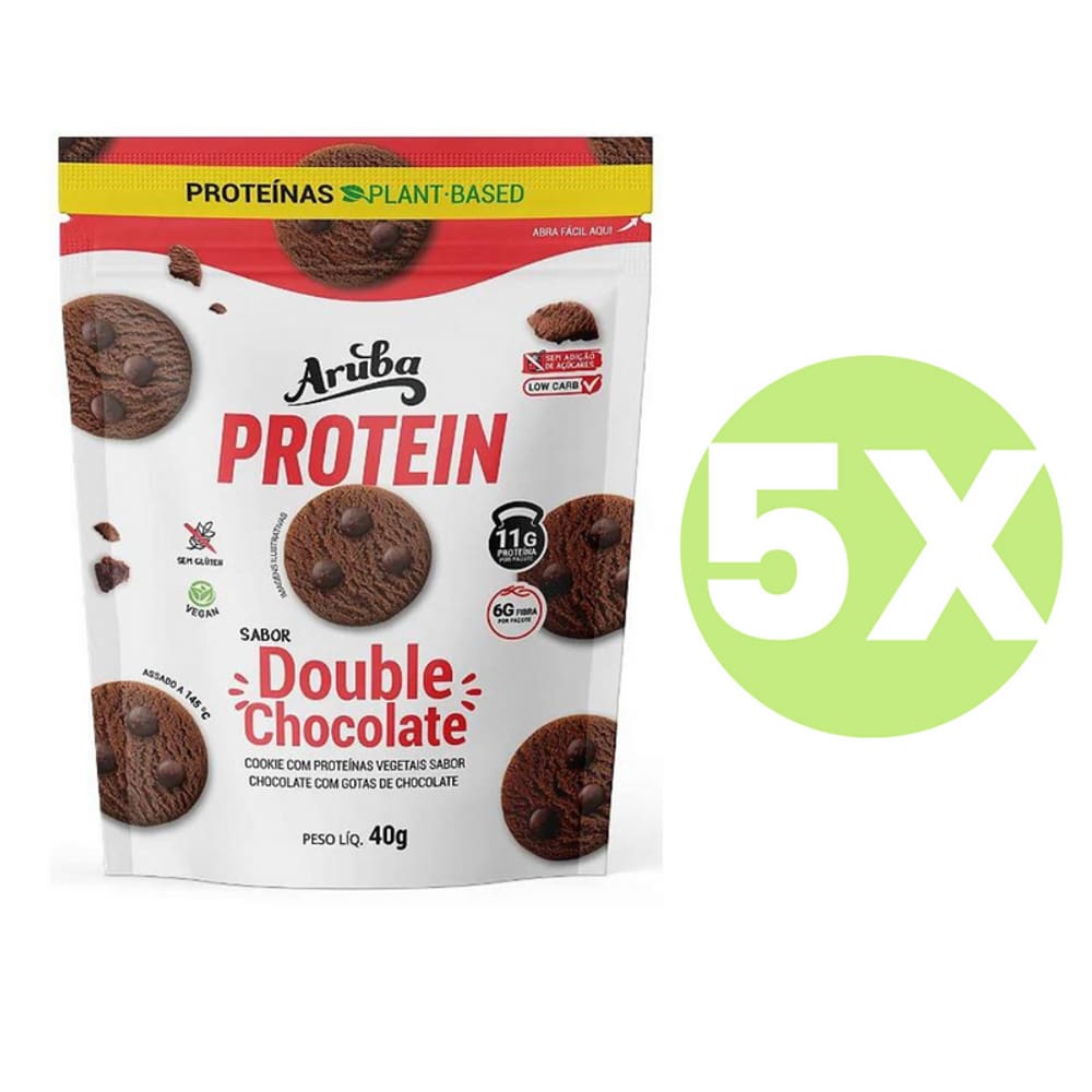Cookie Protein Double Chocolate Sem Glúten Aruba 40g