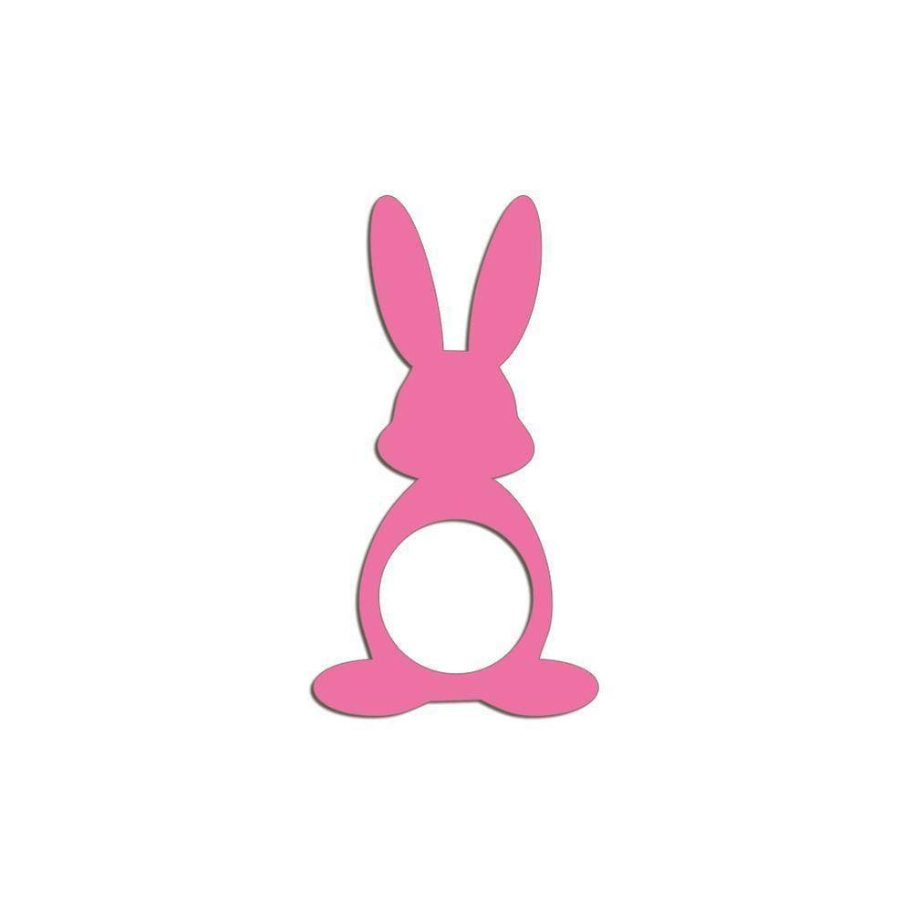 Porta Guardanapo Coelho Frente Kit 4 Peças 5,5cmx10cm- Cria Arte Laser Rosa