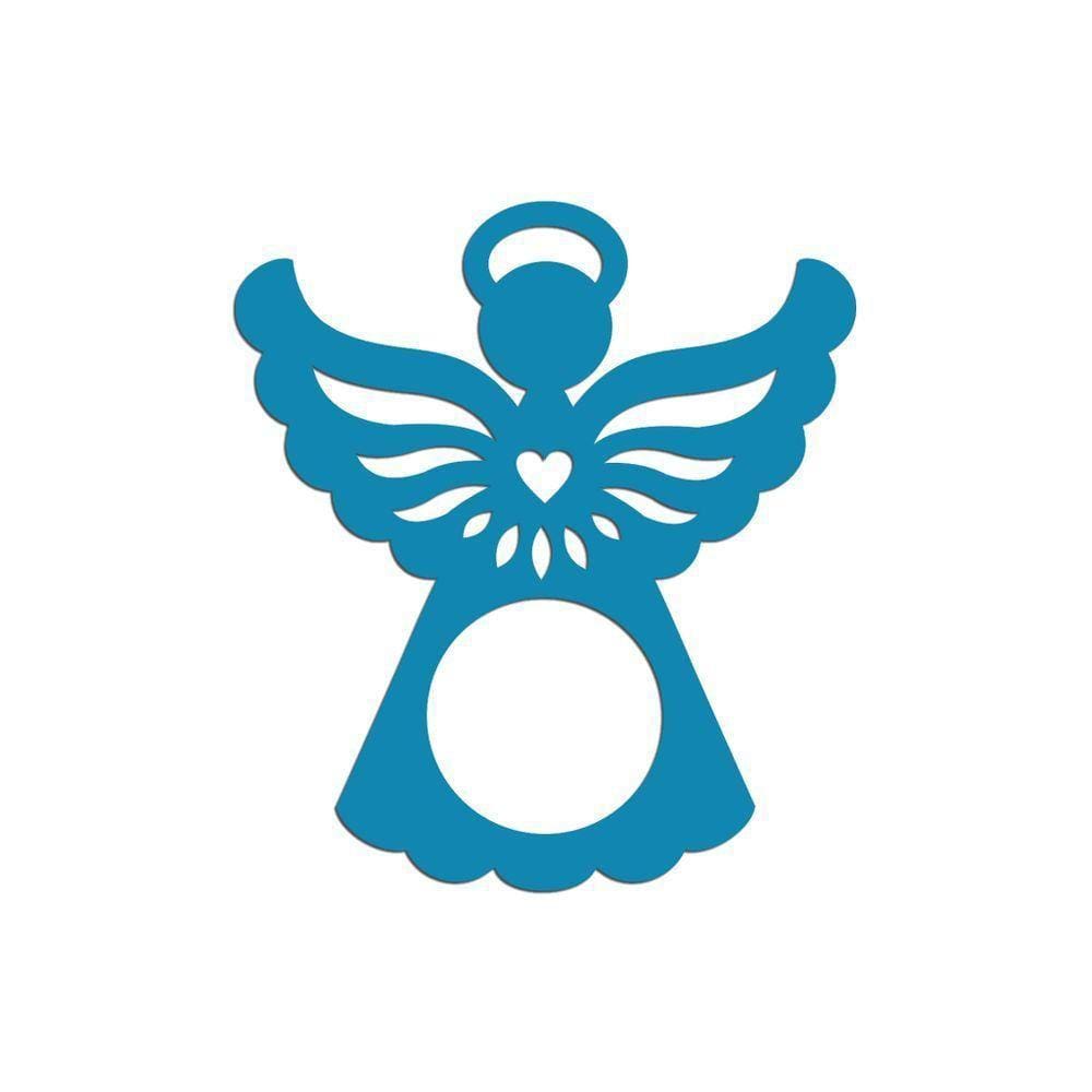 Porta Guardanapo Anjinho Kit Com 4 Peças 7cmx8cm - Cria Arte Laser Azul