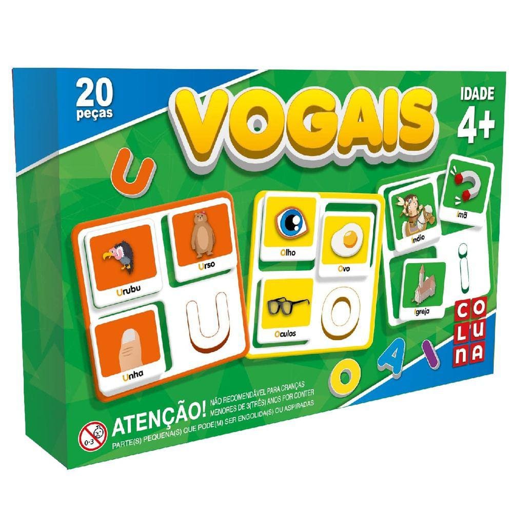 Jogo Educativo Vogais Escolar Pais e Filhos 910