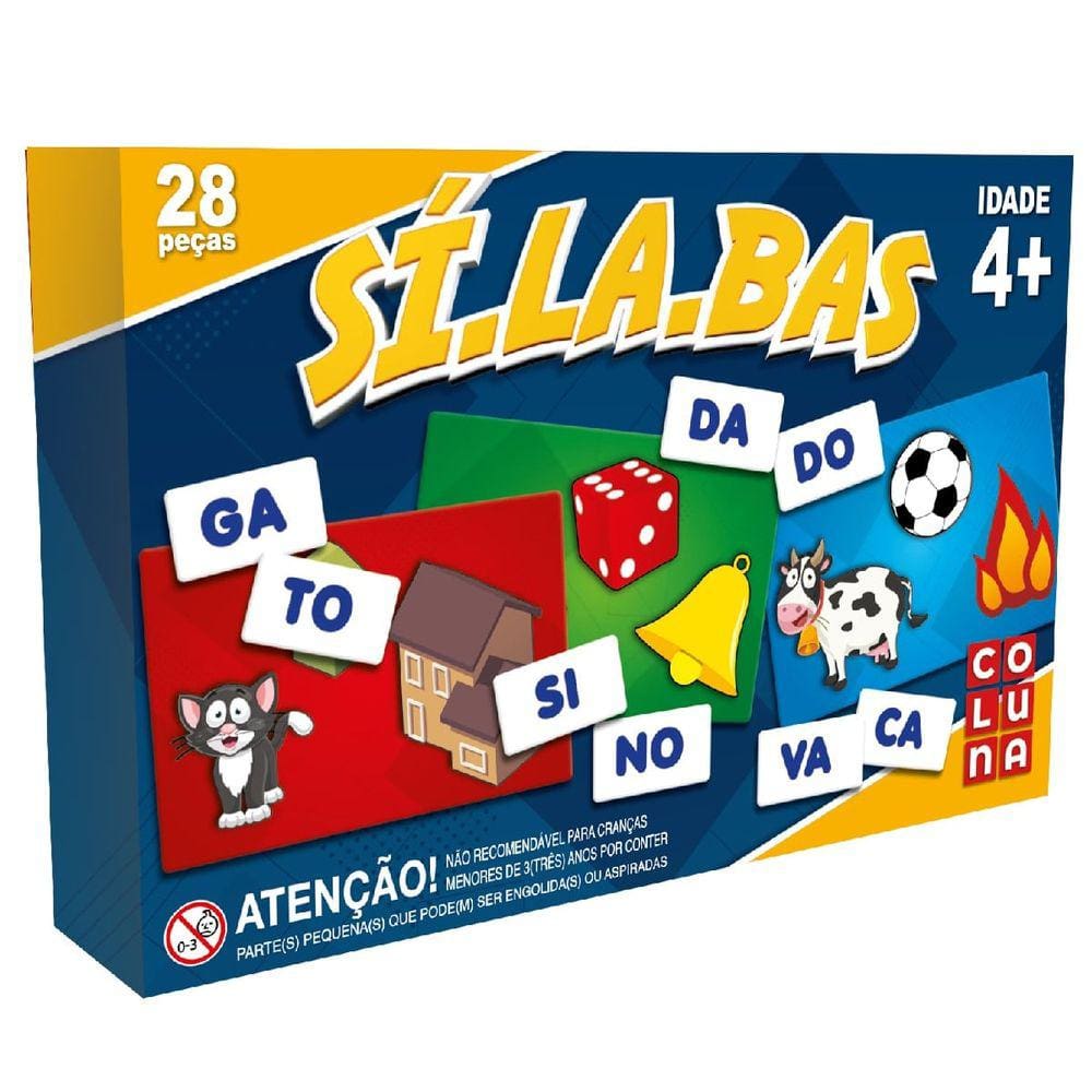 Jogo Educativo Silabas Escolar Pais e Filhos 913