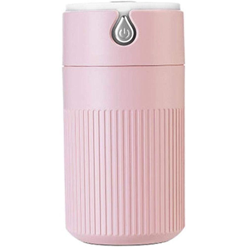 Umidificador Difusor de Aroma 400ml Portátil Purifica o Ar Abajur Elétrico Luz Colorida Cor Rosa