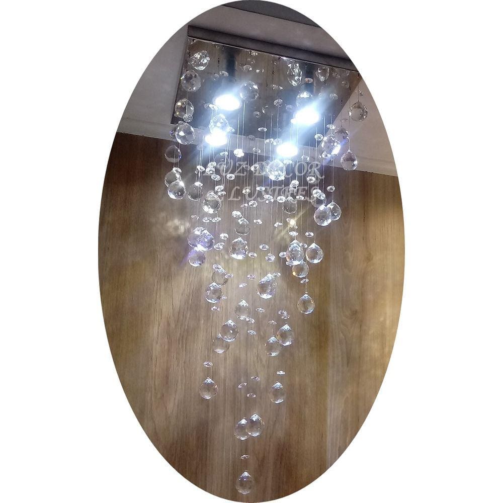 Lustre De Cristal P/ Sala/quarto Já Vai Montado