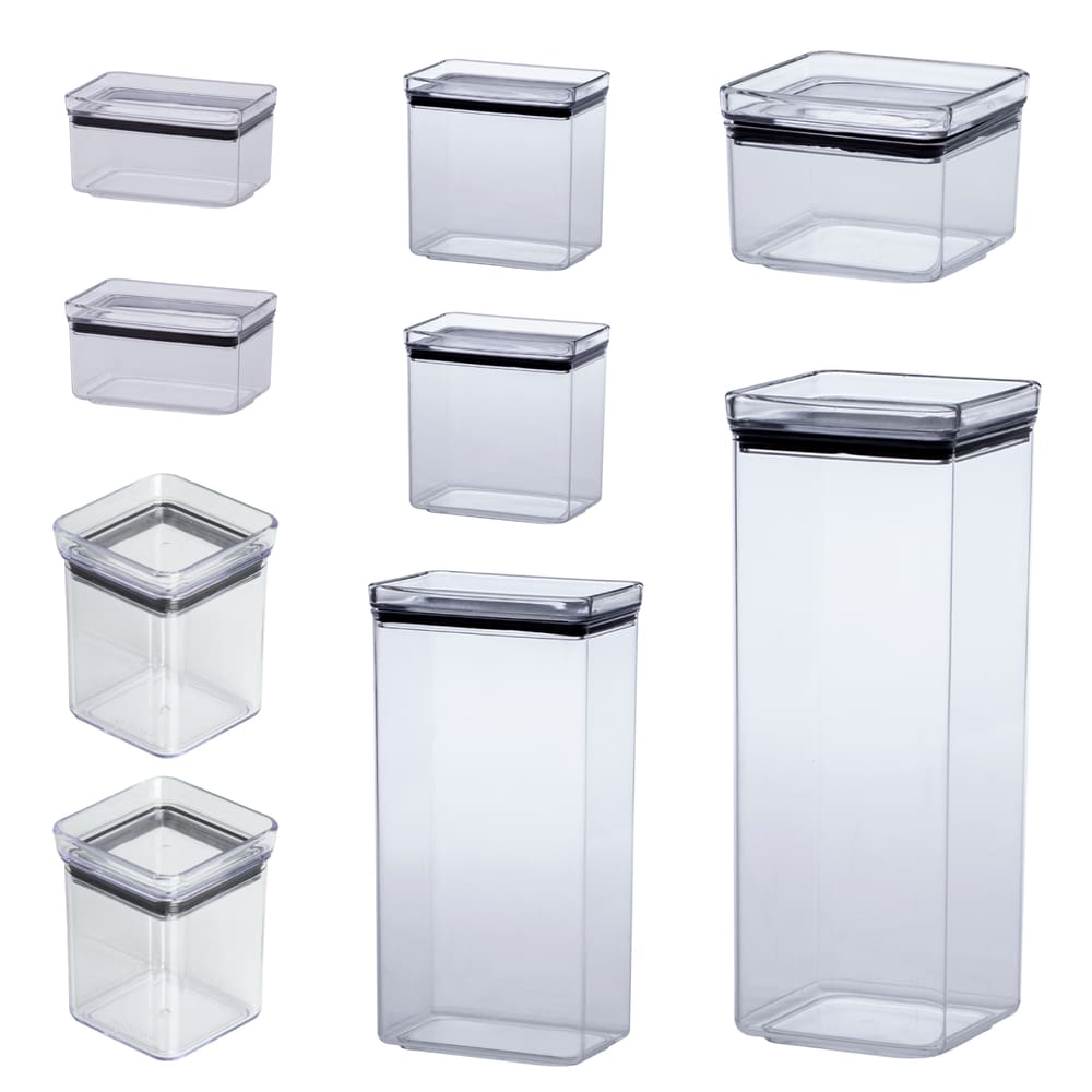 Kit de Potes Herméticos para Cozinha Lunini - 9 pçs