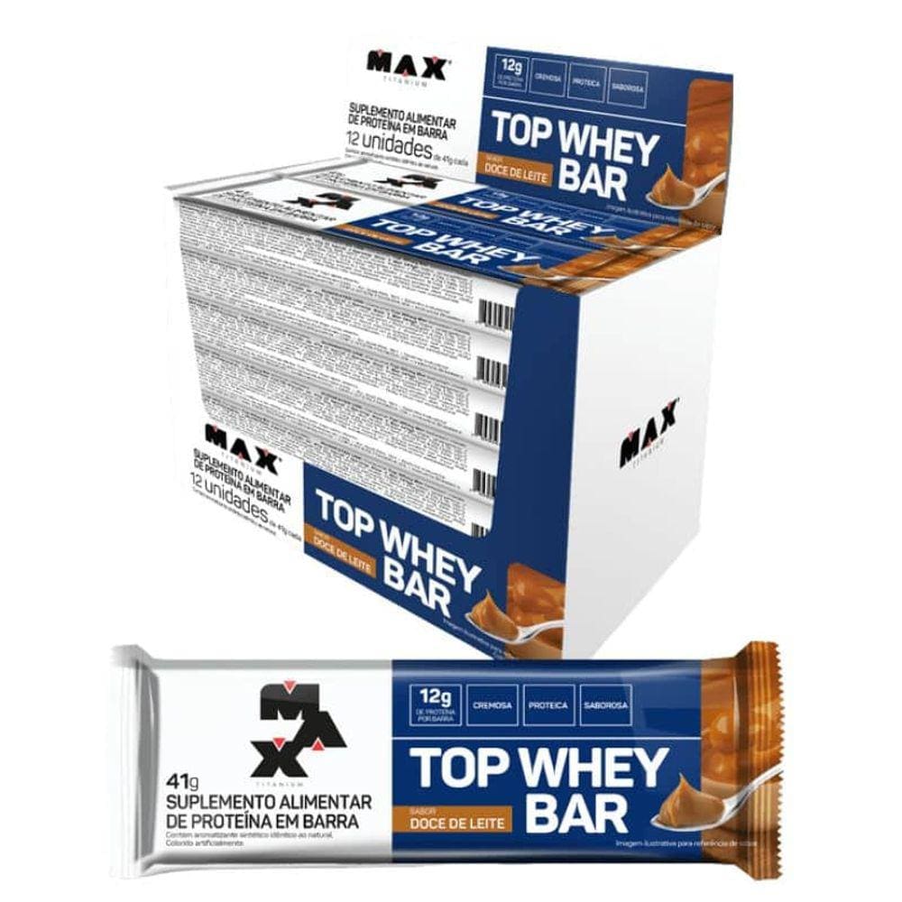 Top Whey Bar (Caixa c/ 12un de 41g) Max Titanium