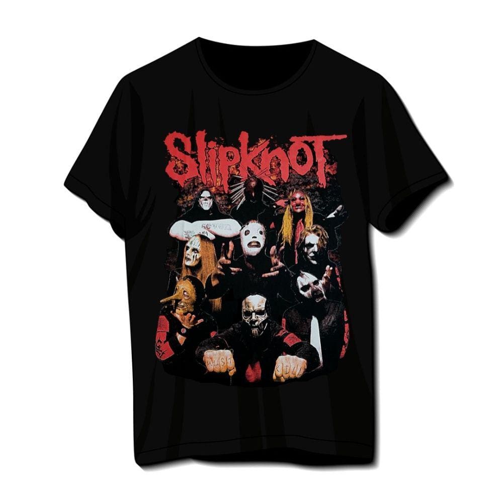 Camiseta Slipknot Vermelha Preta Banda De Rock Unissex