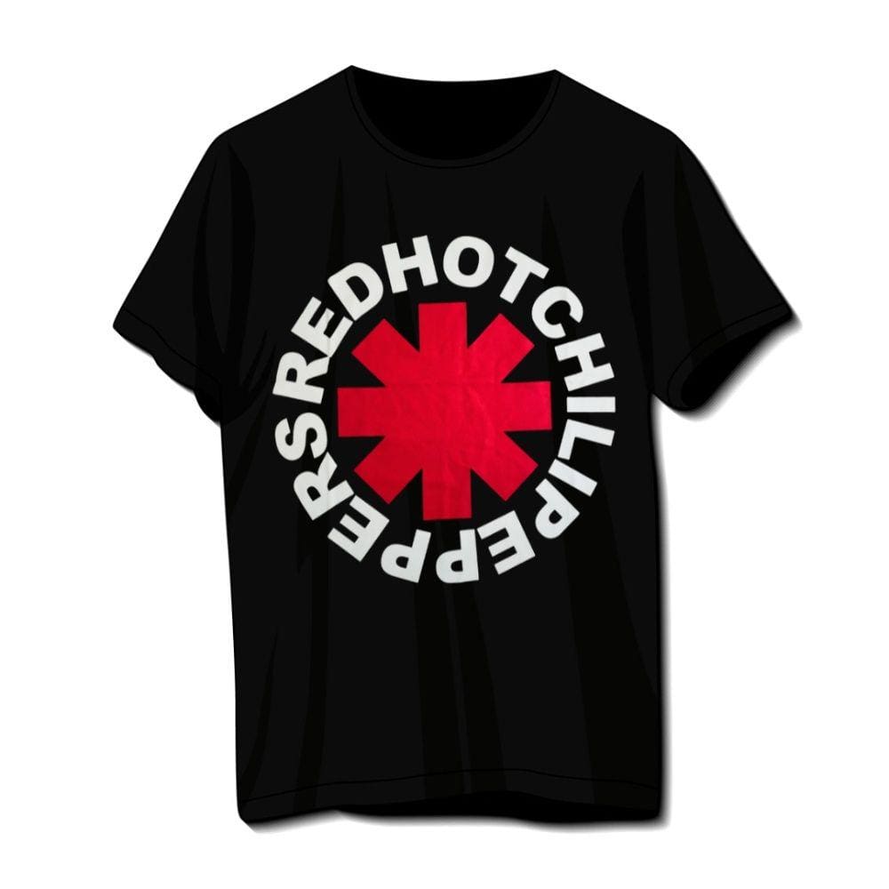 Camiseta Red Hot Chilli Peppers Preta Banda De Rock Unissex