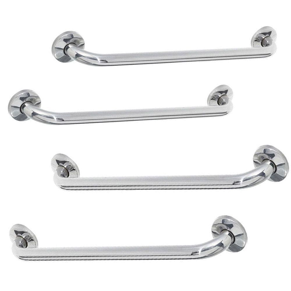 Alça Apoio Banheiro Inox Reta Kit 4 Unidades 40cm E 60cm Idoso Cadeirante Acessibilidade Deficiente