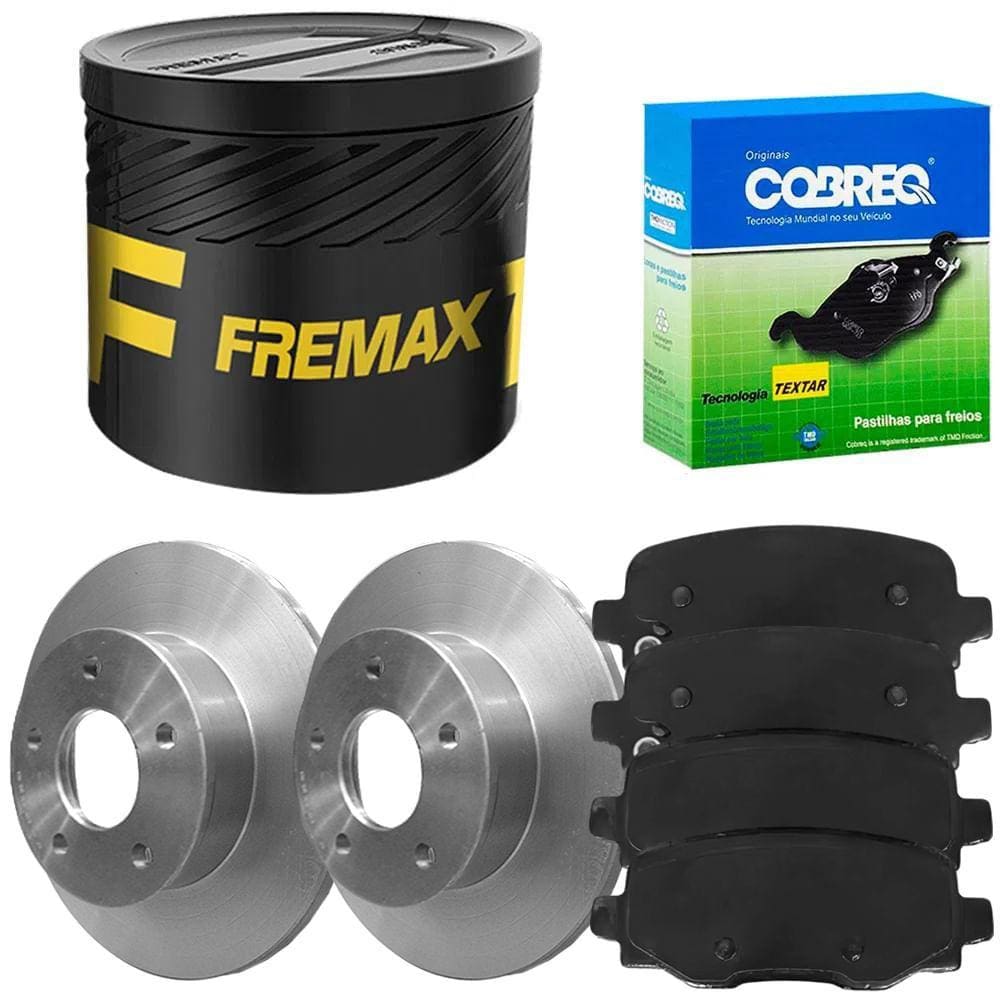 Kit Pastilha Disco Traseiro Sólido Compass 2.0 Fremax Cobreq