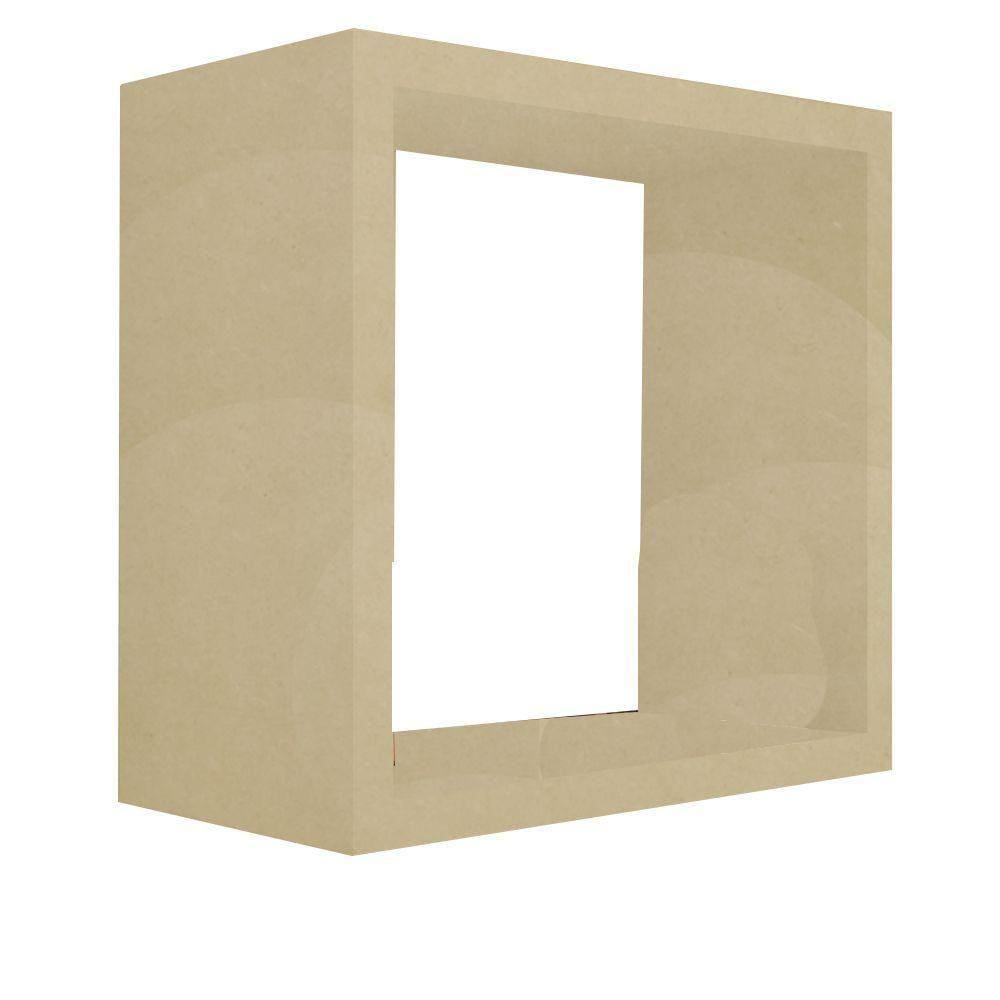 Nicho Decorativo 45X45X15 Cm Natural Em Mdf