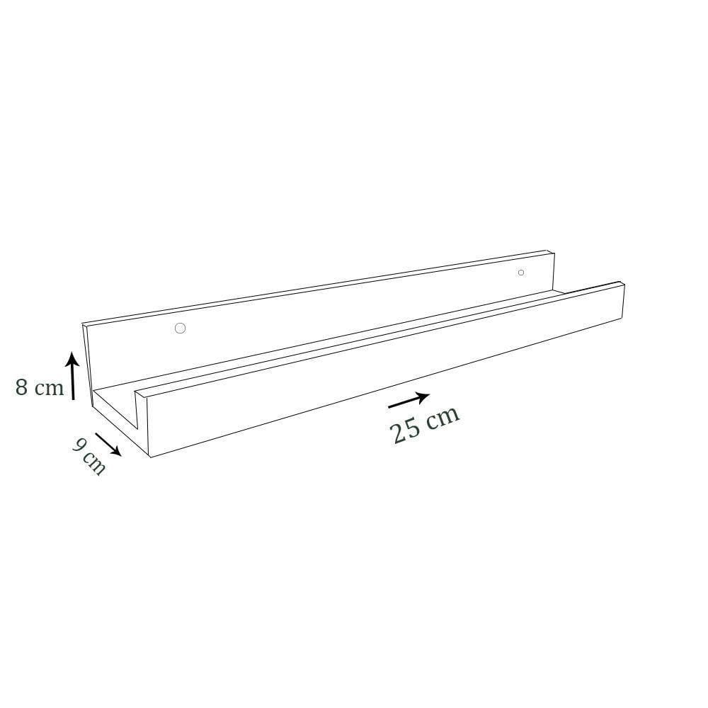 Prateleira Tempero Simples 25cm Madeirado Mdf