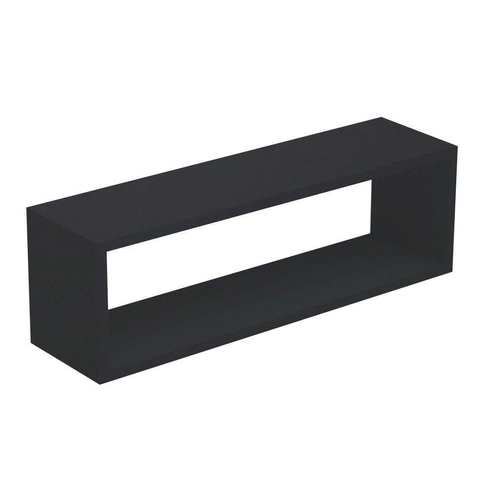Nicho Retangular Decorativo 70Cx25Px15A Preto Em Mdf