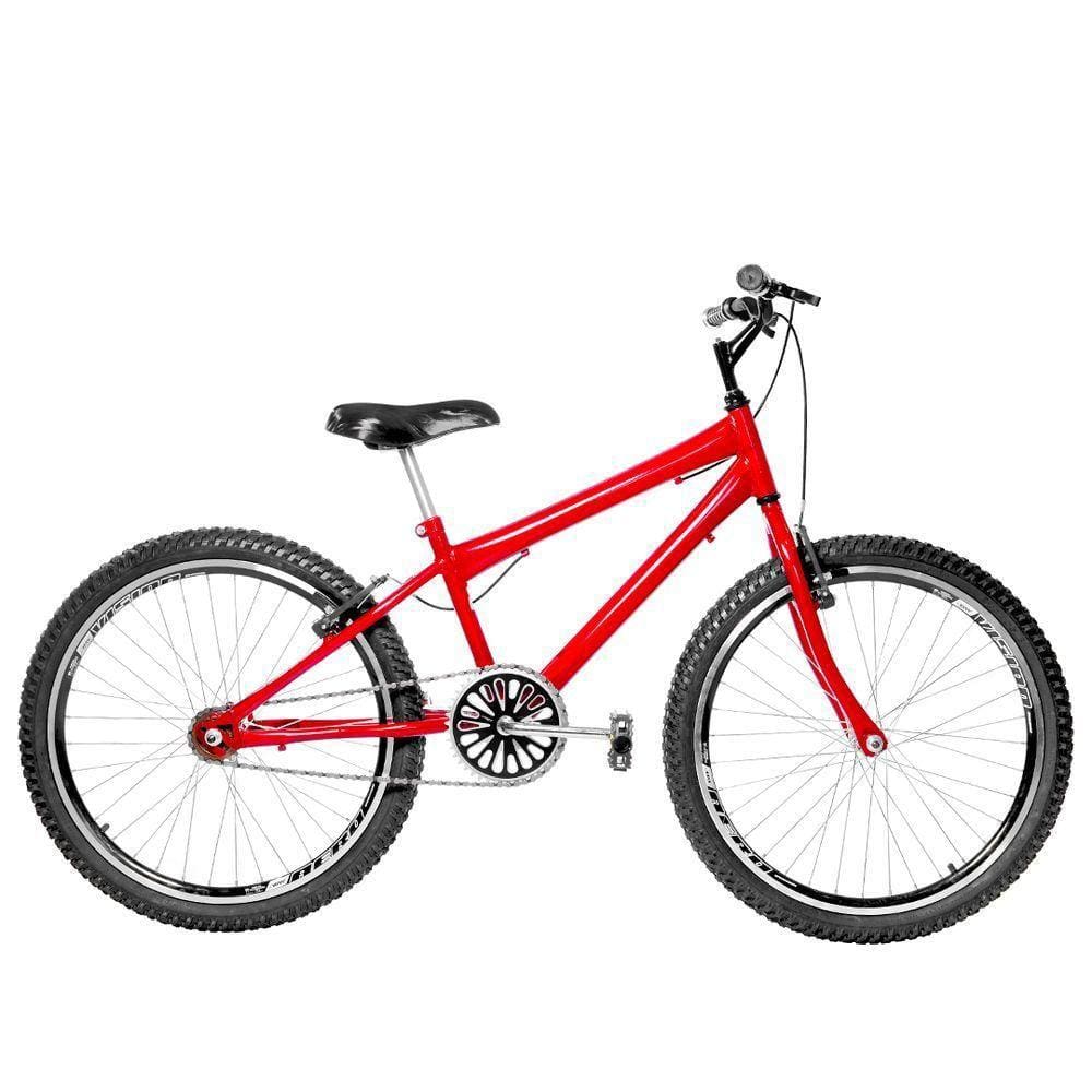 Bicicleta Infantil Masculina Aro 24 Aero Vermelha E Preta