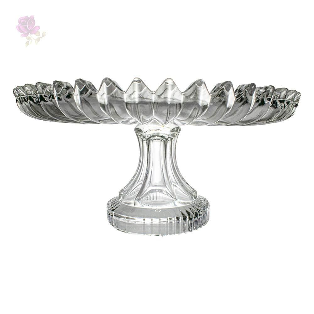 Boleira Prato Bolo Vidro Transparente Brasilia 26Cm City