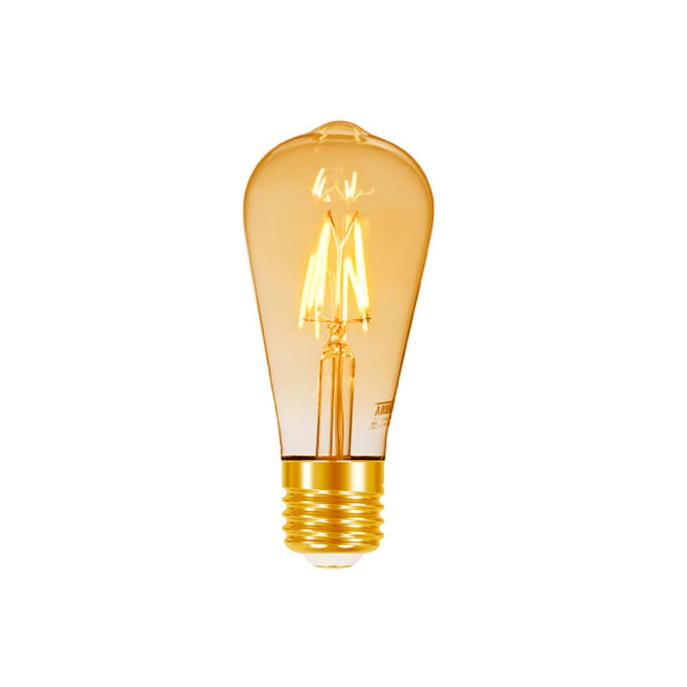 Lâmpada Led Filamento Vintage ST64 4W Âmbar Taschibra