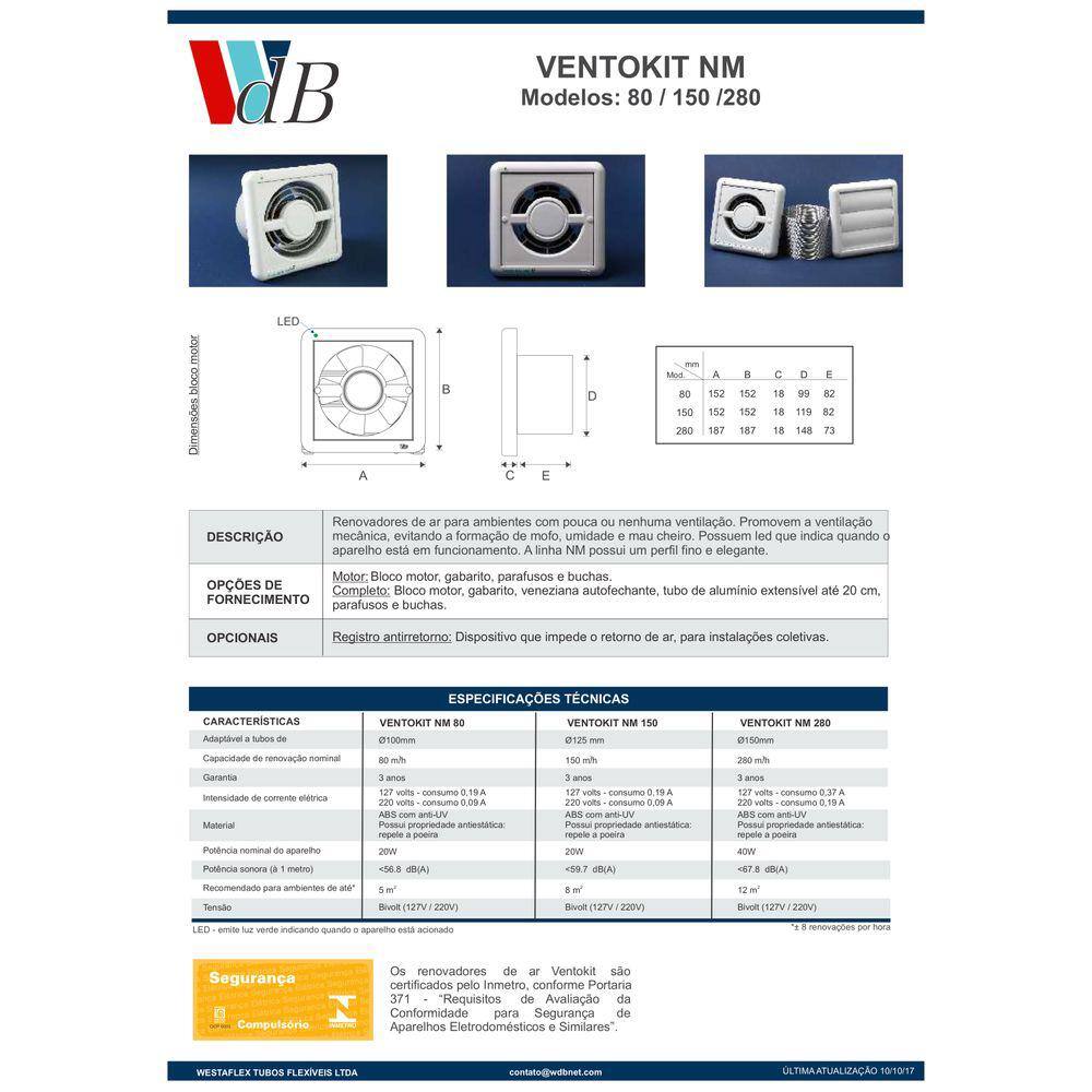 Exaustor Ventokit Vk Booster 300 220v