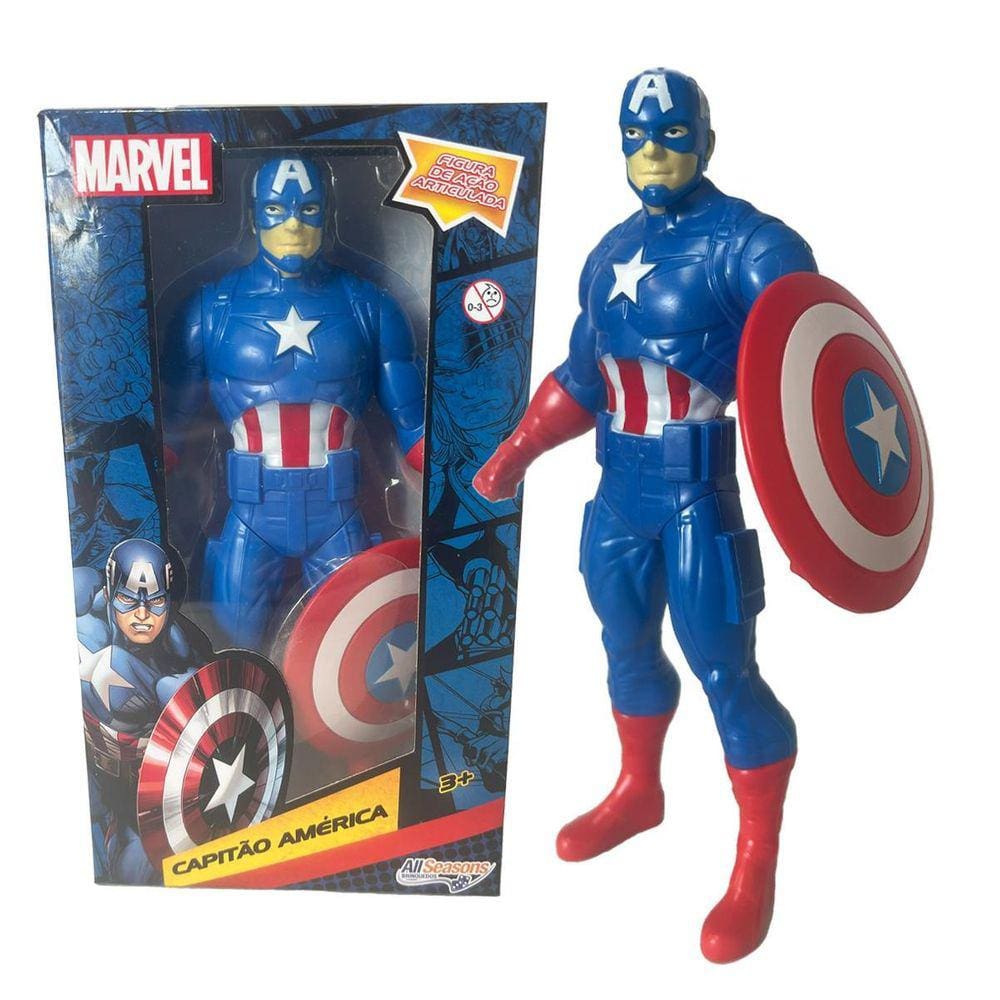 Boneco Capitão América Brinquedo Vingadores Articulado