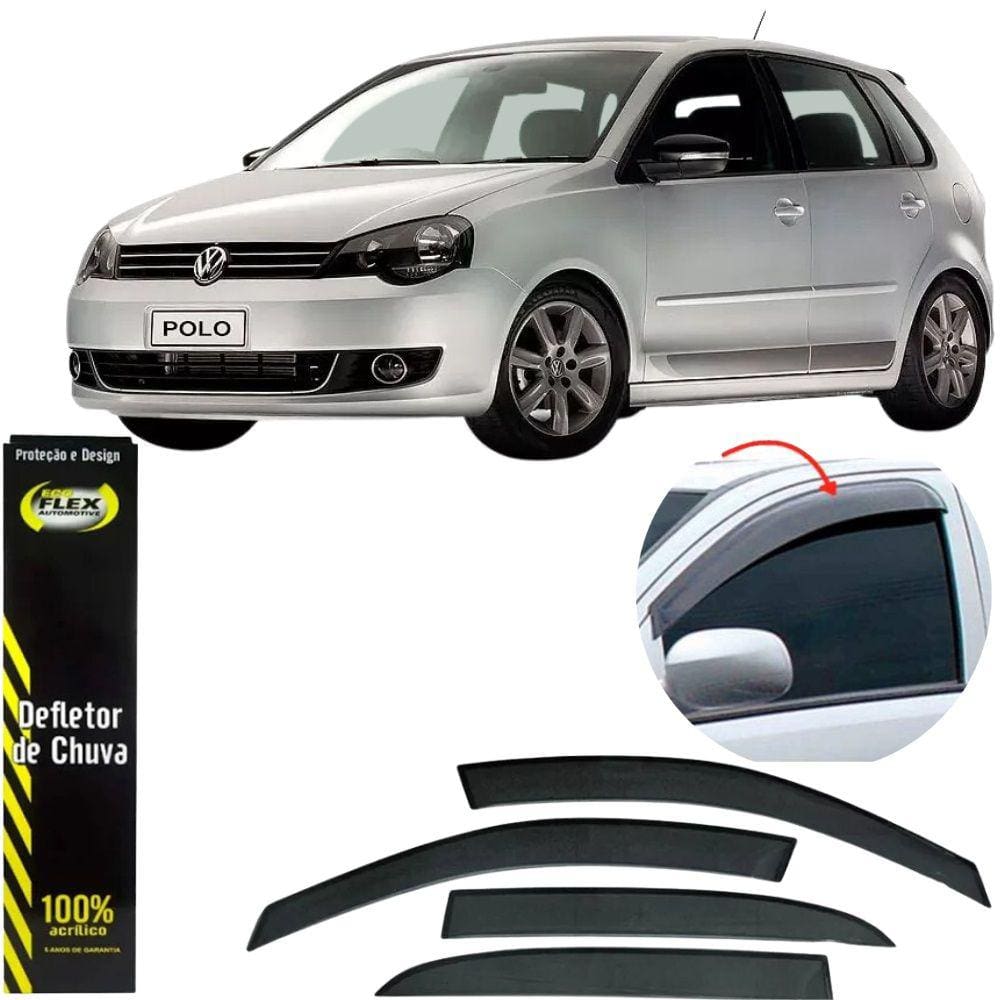 Calha Defletor De Chuva Polo Hatch 2002 a 2016 4 Portas