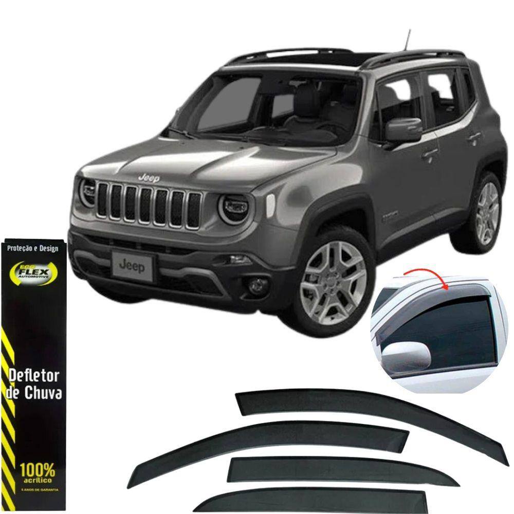 Calha Defletor De Chuva Renegade 2015 a 2023 4 Portas