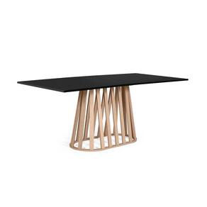 Mesa de Jantar Retangular 6 Lugares 180x90cm Gabi Preto/Jade - Straub Web
