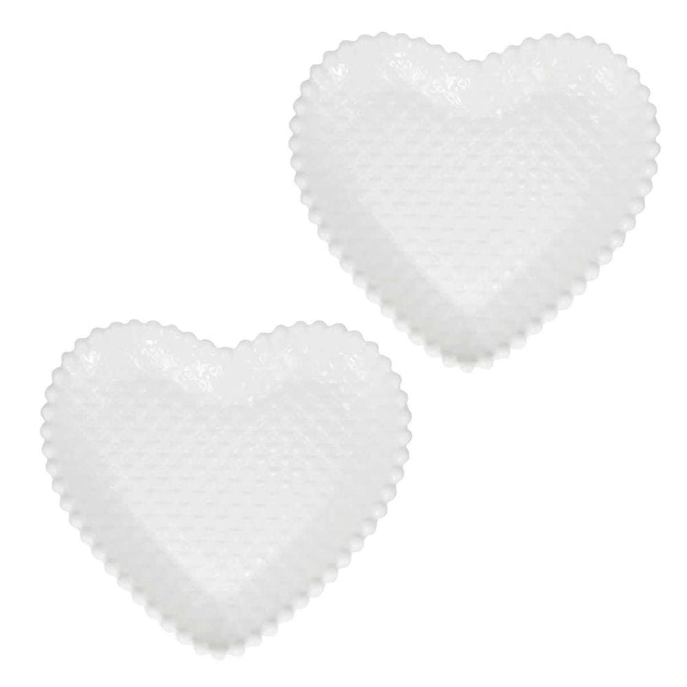 2Un Prato Petiscos Porcelana Coracao 2 Tamanhos Ball Edge