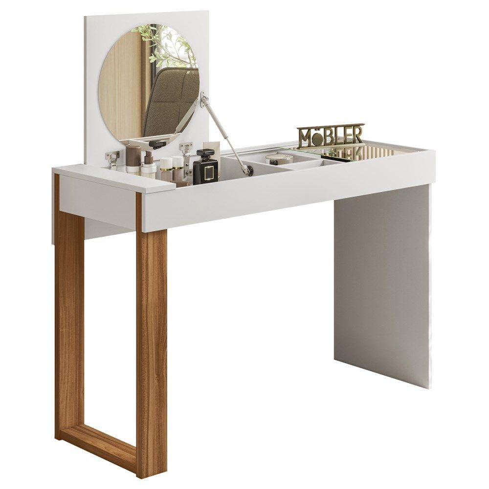 Escrivaninha Penteadeira Reppy 112 cm Branco Cinamomo Mell MBL