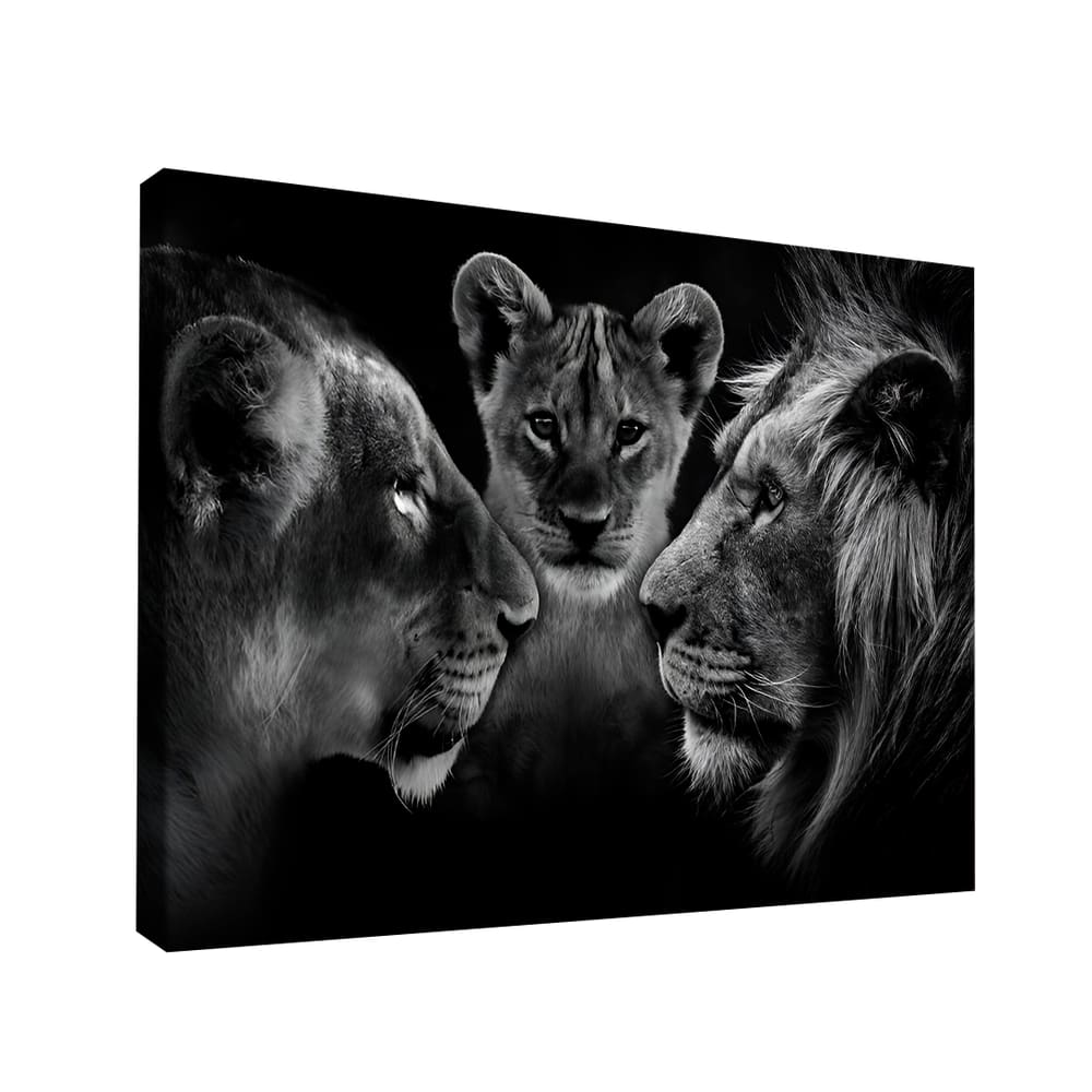 QUADRO DECORATIVO FAMILY IN BLACK -- BR ARTES Médio 84x54