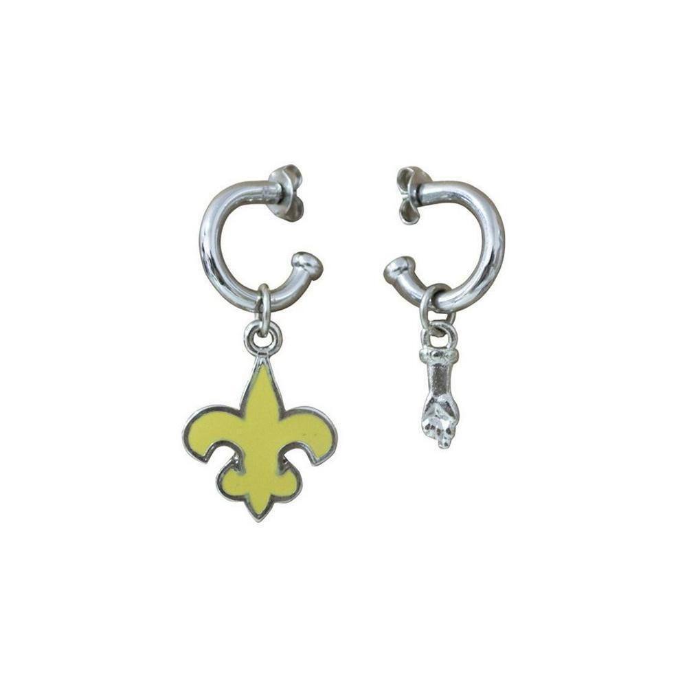 Brinco New Orleans Saints Nfl Argola Com Pingente Metálico