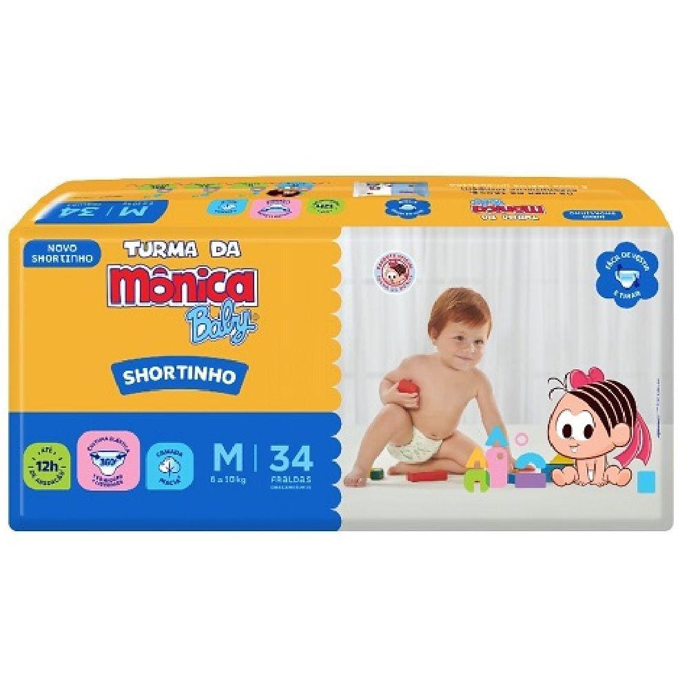 Fralda Turma Da Monica Baby Shortinho M Com 34 Jumbo
