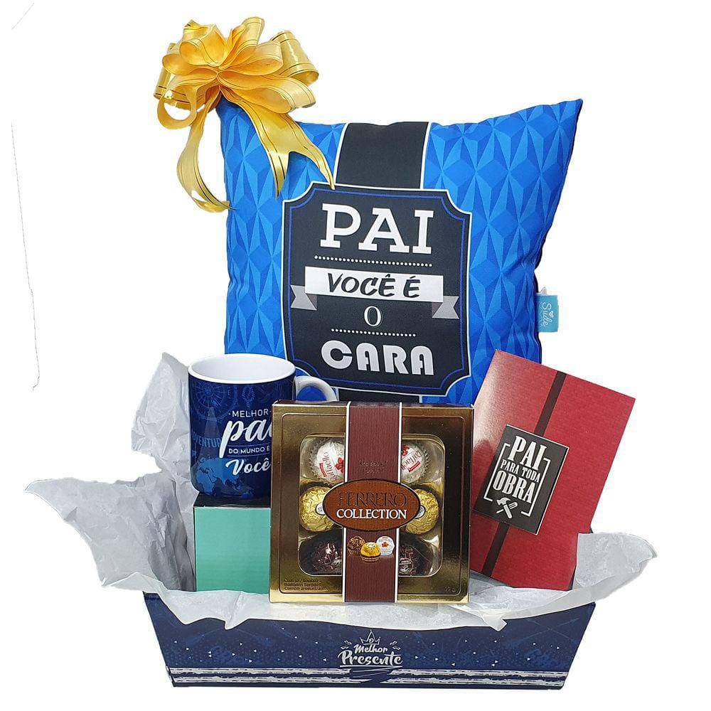Presente Para Pai Almofada Caneca Chocolate Kit Para Papai