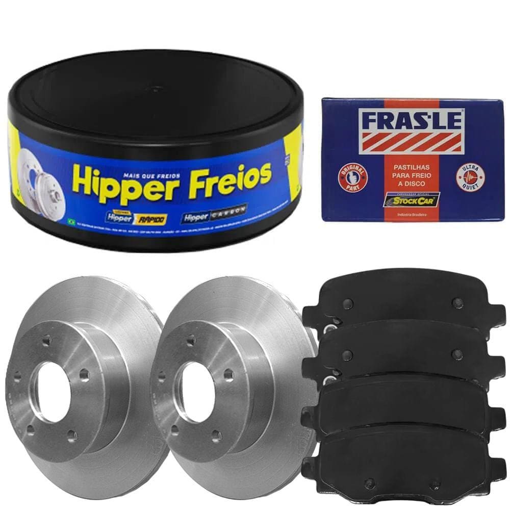 Kit Pastilha Disco Traseiro Compass Hipper Freios Fras-le