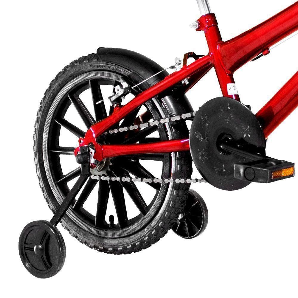 Bicicleta Infantil Aro 16 Nylon Vermelha e Preta
