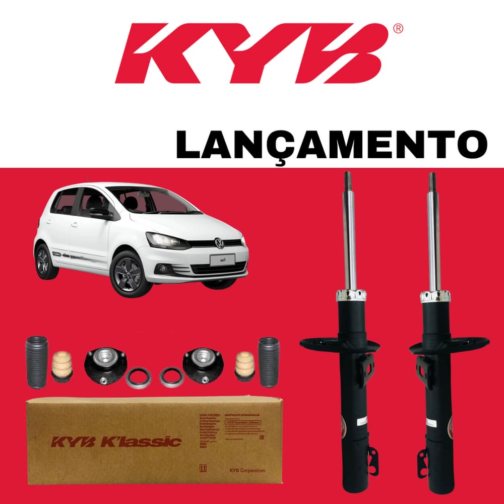 Kit Batente + Par Amortecedor Volkswagen Fox 2003 A 2021 Dianteiro Kayaba Klassic