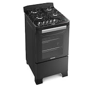 Fogão 4 Bocas a Gás Itatiaia Itamaster com Timer Digital e Acendimento Automático Preto Bivolt