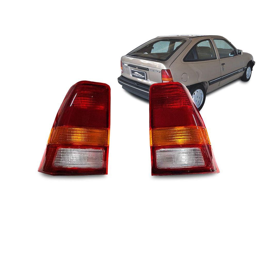 Par Lanterna Traseira Tricolor Acrílico Kadett 1989 A 1998