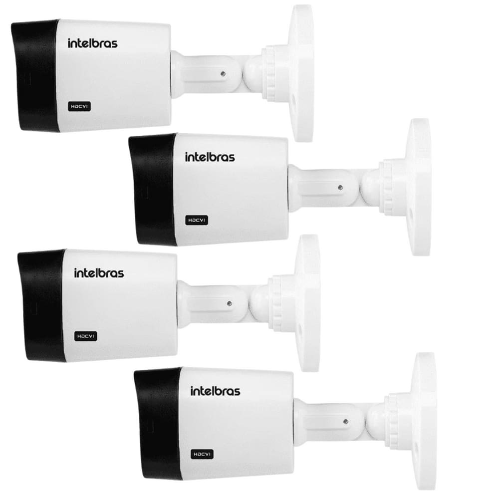 Kit Com 4 Câmeras de segurança VHC 1120B intelbras externa resolução HD720P para DVR