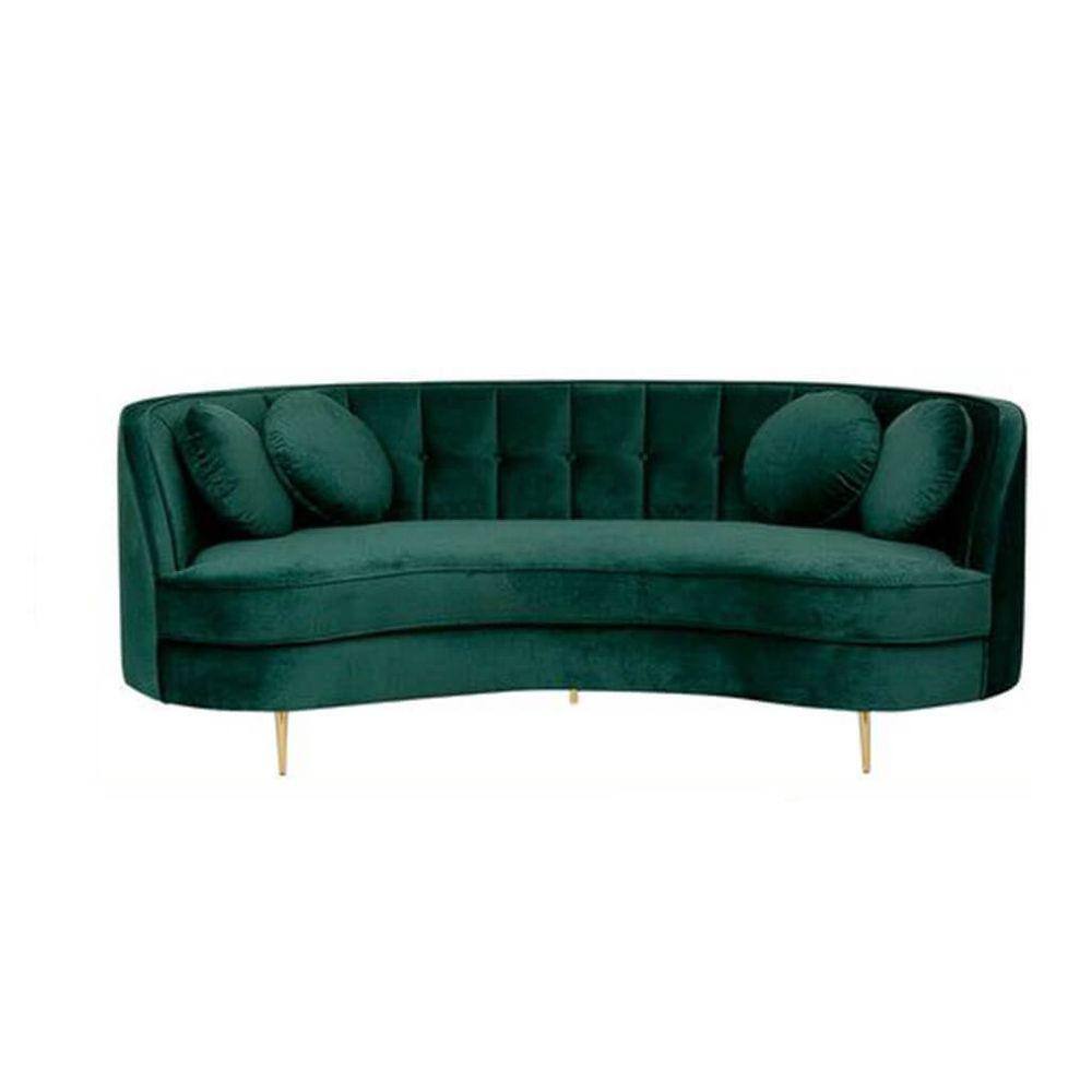 Sofa verde esmeralda escuro em l invertido Extra