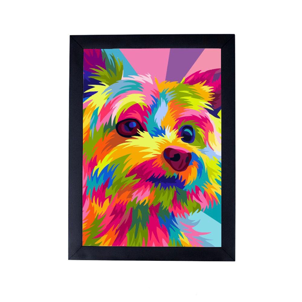 Lindo quadro poster pet cachorrinho yorkshire P8375